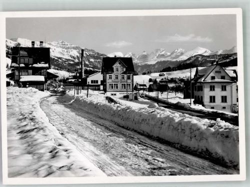9643 Krummenau 1954 Winter Gasthaus Bahnhof