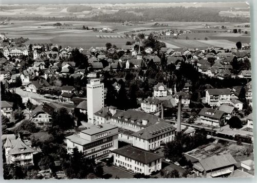 3123 Belp Foto AK Fabrik Galactina und Biomalz Fliegeraufnahme