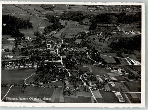 4538 Oberbipp 1948 Foto AK Fliegeraufnahme