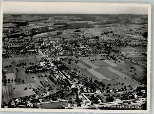 8560 Märstetten 1952 Foto AK Fliegeraufnahme
