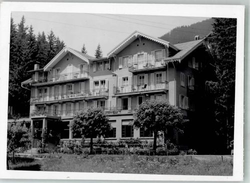 3823 Wengen 1940 Foto AK Hotel Kurheim Ort lt. Stempel