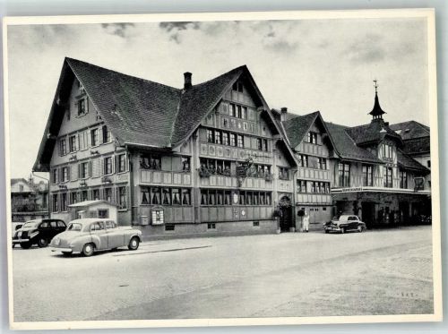 9200 Gossau SG Foto AK Auto Gasthaus zur Sonne