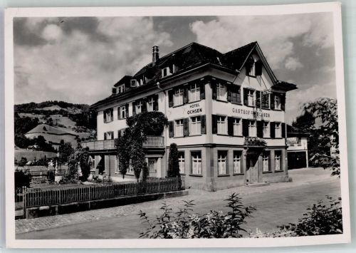 9642 Ebnat-Kappel 1945 Foto AK Hotel Ochsen mit Metzgerei