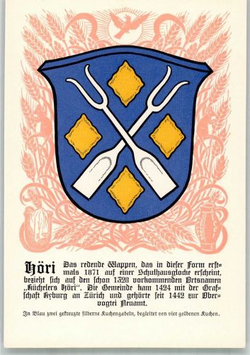 8260 Stein am Rhein Lithographie Wappen Höri