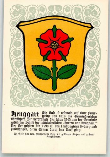 8444 Henggart Lithographie Wappen