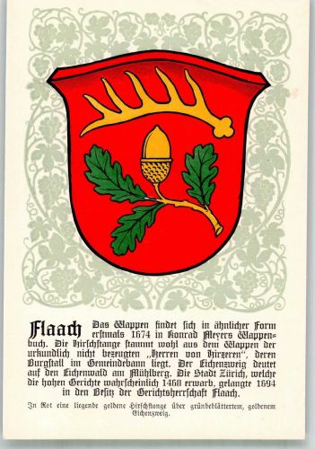 8416 Flaach Lithographie Wappen