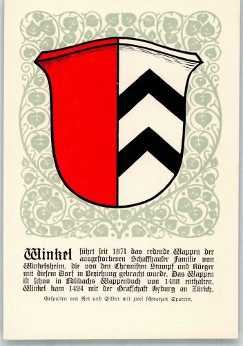 8185 Winkel Lithographie Wappen