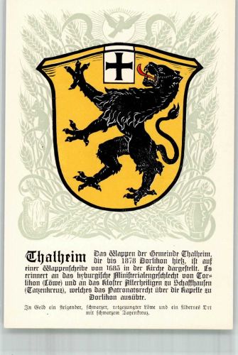 8478 Thalheim an der Thur Gütighausen Lithographie Wappen