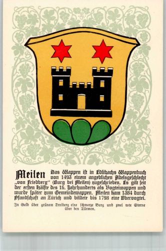 8706 Meilen Lithographie Wappen