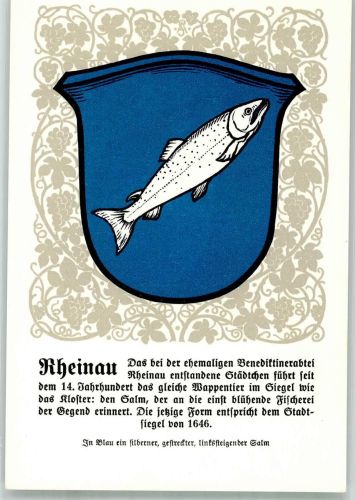 8462 Rheinau Lithographie Wappen