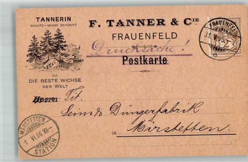 8500 Frauenfeld 1906 KEINE AK Fabrik F. Tanner und Cie Geschäftskorrespondenz
