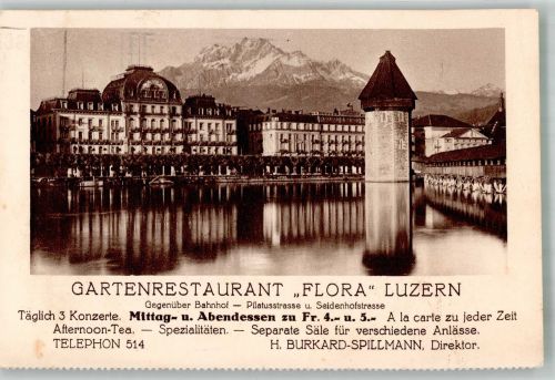 6000 Luzern Lucerne 1930 Foto AK Gasthaus Flora