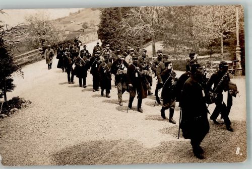 Luzern Lucerne Uniform Soldaten Ort handschriftlich Militär Schweiz 1916 Foto AK