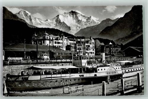 Interlaken RD Bubenberg Schiffstation Eisenbahn Binnenschiff