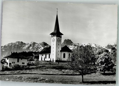 3661 Uetendorf 1962 Foto AK Kirche