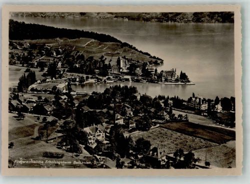 3700 Spiez Foto AK Fliegeraufnahme Pension Bethanien