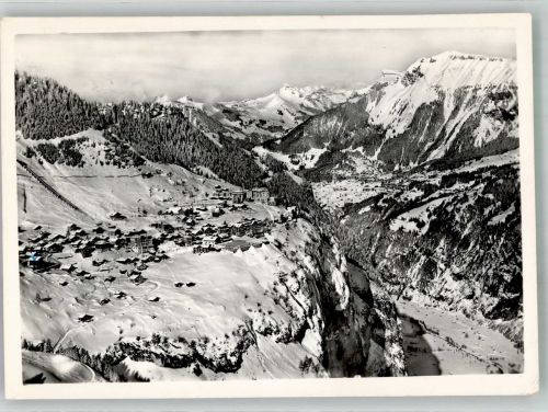 3825 Mürren 1960 Winter Fliegeraufnahme