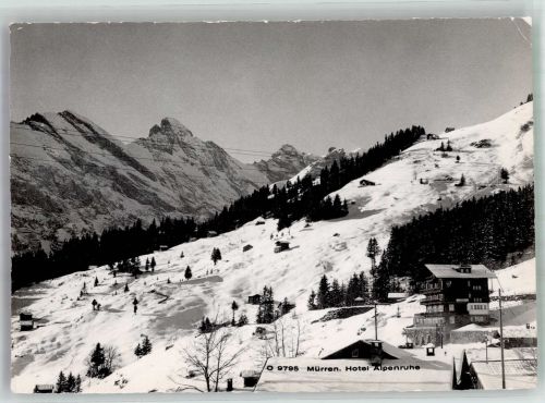 3825 Mürren 1950 Winter Hotel Alpenruhe
