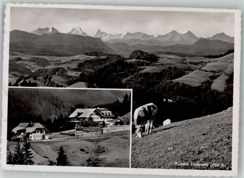 3454 Sumiswald 1945 Foto AK Hotel Kurhaus Lüdernalp