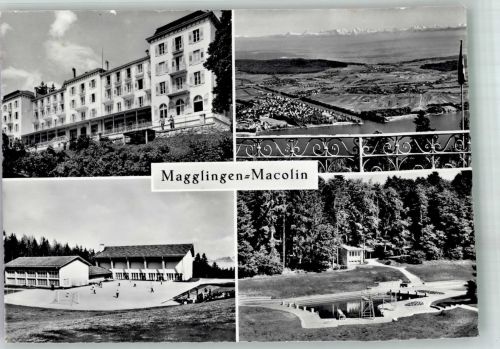 2532 Magglingen Macolin 1952 Foto AK Eidge. Turn- und Sportschule Sportplatz Schwimmbad