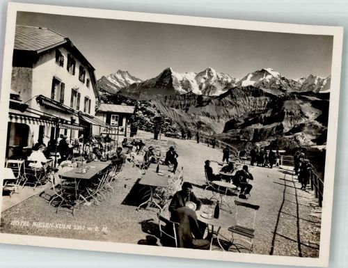 3711 Mülenen Foto AK Hotel Niesen-Kulm