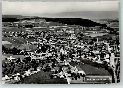 3053 Münchenbuchsee 1972 Foto AK Fliegeraufnahme
