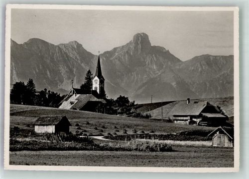 3614 Schwarzenegg Unterlangenegg 1949 Foto AK Kirche