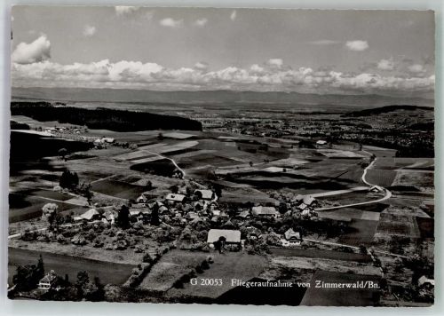 3086 Zimmerwald 1958 Foto AK Fliegeraufnahme
