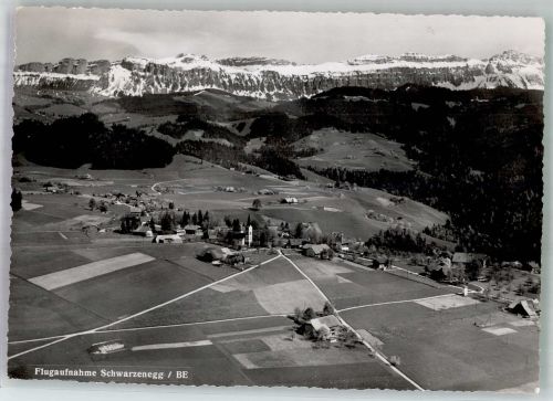 3614 Schwarzenegg Unterlangenegg 1962 Foto AK Fliegeraufnahme