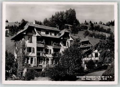 3543 Emmenmatt 1951 Foto AK Hotel Kurhaus Moosbad