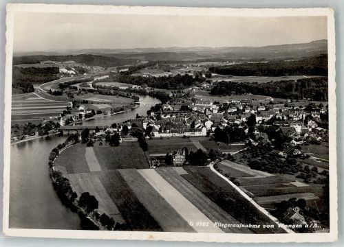 3380 Wangen an der Aare Foto AK Fliegeraufnahme