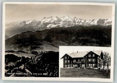 6133 Hergiswil b. Willisau Foto AK Hotel Pension Napf