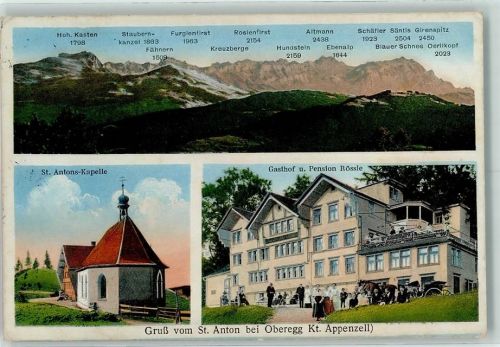 St Anton Oberegg Panorama St. Antons-Kapelle Gasthof Pension Rössle