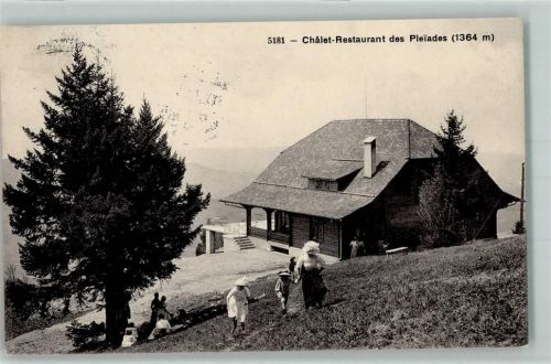 Blonay 1915 Chales Restaurant des Pleiades Spaziergänger