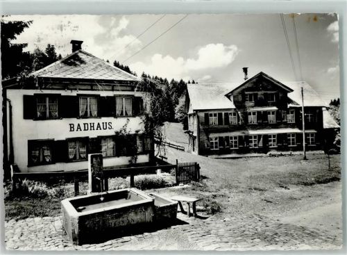 9633 Hemberg Foto AK Gasthaus Ferienkolonie zur Traube Badhaus Brunnen