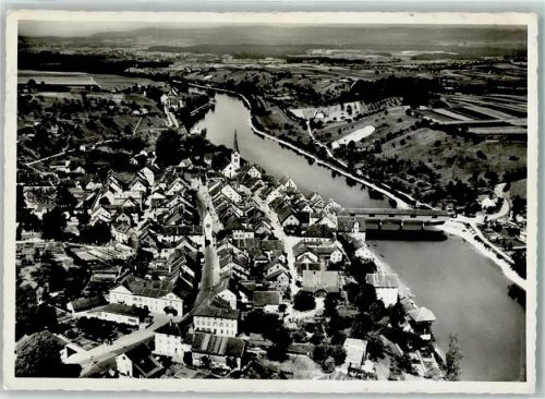 8253 Diessenhofen - Fliegeraufnahme St. Katharinental Landpost Brücke Kirche