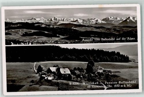 Gysenstein Gasthaus Pension Ballenbühl Alpen