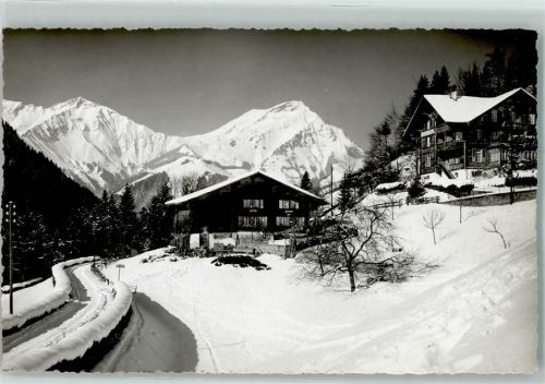 Kiental Hotel Bergfrieden Niesen Schnee Winter