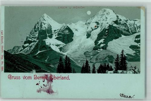 Eigergletscher 1901 Eiger Mönch Mond Berner Oberland
