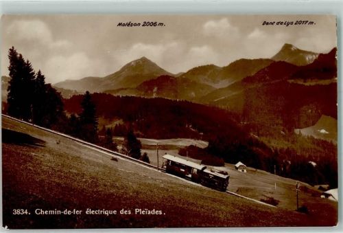 St-Légier-La Chiésaz Elektrische Bahn Bergbahn Ort lt. Stempel Moleson Dent de Lys