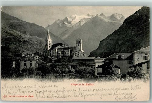 Balfrin 1902 Viege Kirche Hotel