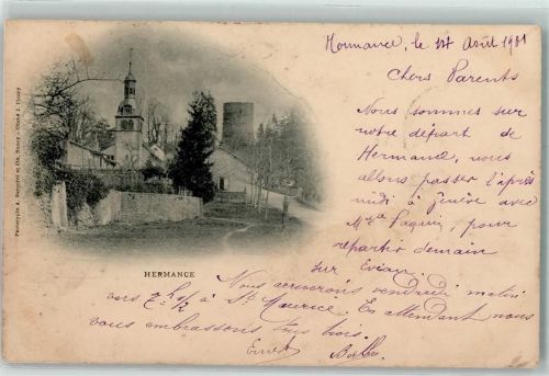 Hermance 1901 Kirche Turm