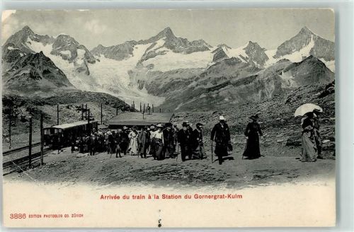 Gornergrat Zermatt 1905 Ankunft des Zugs