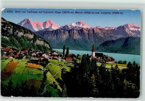 Sigriswil Eiger Mönch Jungfrau Blick vom Tschingel