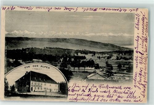 Vue des Alpes 1904 Gasthaus