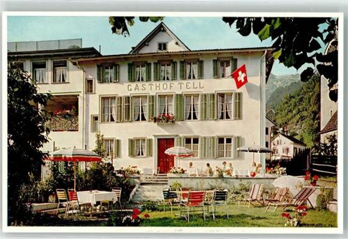 Mühlehorn Gasthaus Tell Gartenterrasse
