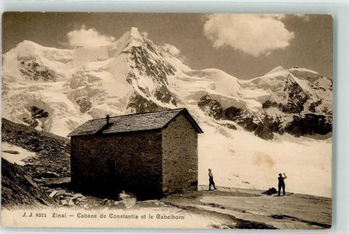 Zinal Constantiahütte Hüttenstempel Gabelhorn