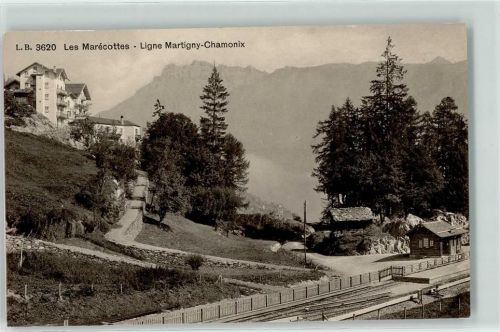 Salvan Marecottes Bahnhof Bahnlinie Martigny-Chamonix