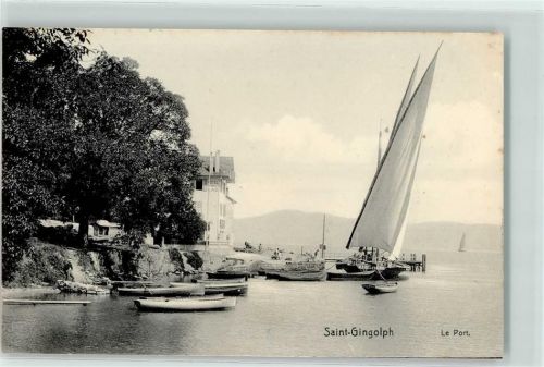 St-Gingolph Hafen Segelboot