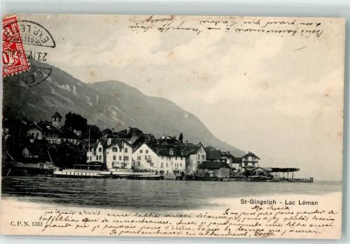 St-Gingolph 1904 Genfer See Seitenraddampfer